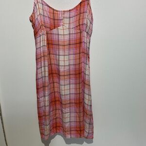 Abound Women's Spaghetti Windowpane Flannel Mini Dress Multicolor Size XS
